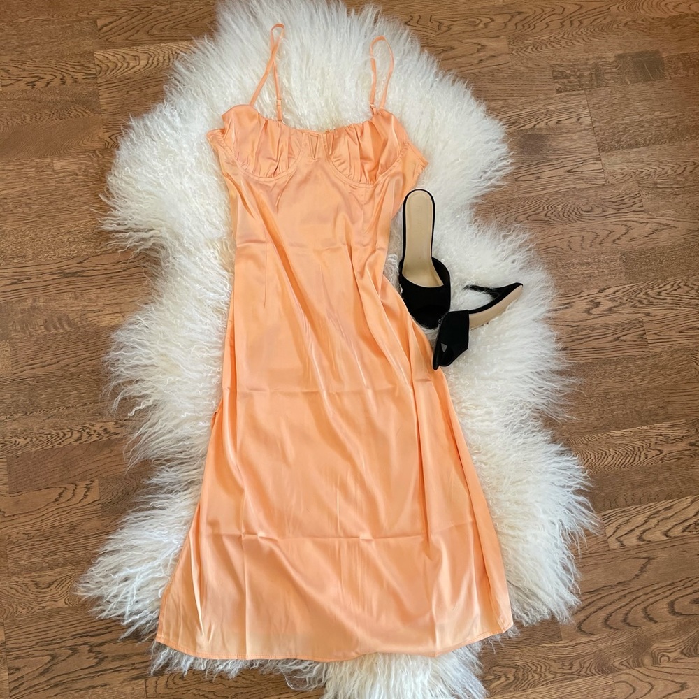 Peach slip dress